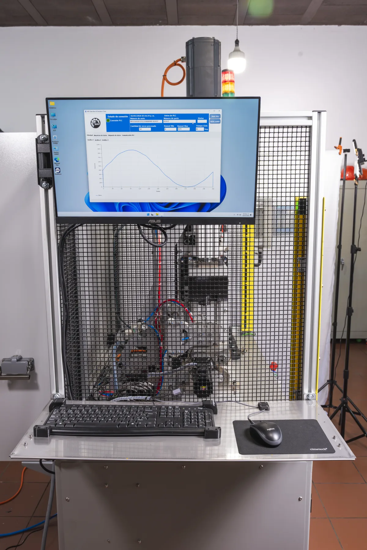 Interfaz HMI con gráfica de medición de alineación de cigüeñales — Lübeck